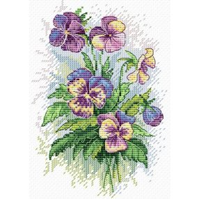 SM121 Pansies 18x15 cm