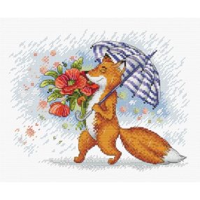 SM290 Walking in the rain 18x22 cm