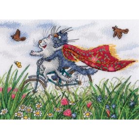 SNV615 Over Pansies Field 16x23 cm