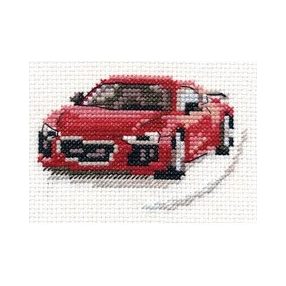 0-157 Red Sportcar 9x6 cm