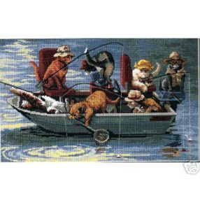 Gone fishing 40x35 cm /Dimensions/