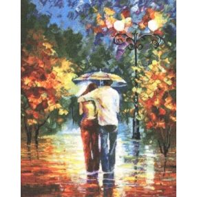 chm022 Romantikus séta - Afremov 38,5x30,7 cm