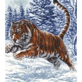 dzh019 Tiger Jump 40x35,2 cm