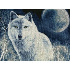 dzh029 White Wolf 31,3x40,8 cm
