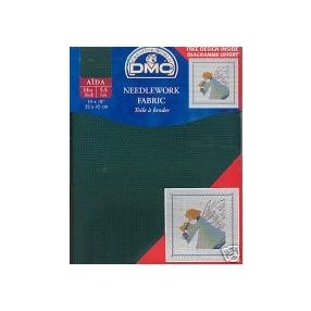 DMC Aida 14 Count Fabric Shade No. 500 Green