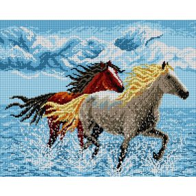 1388M Lovak a vízben 40x50 cm