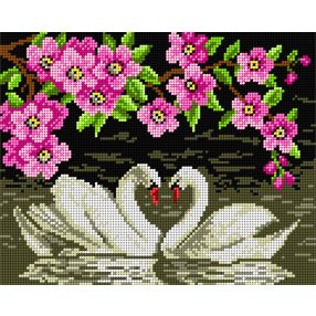 1703H Szerelmes hattyúk 24x30 cm