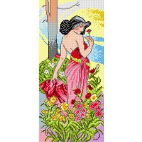 1705J Alfons Mucha - Szegfű 25x51 cm