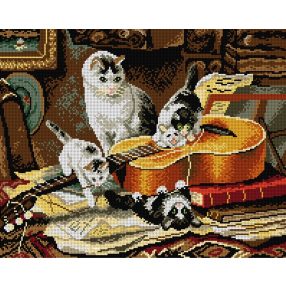 1903M Rosszalkodó cicák 40x50cm