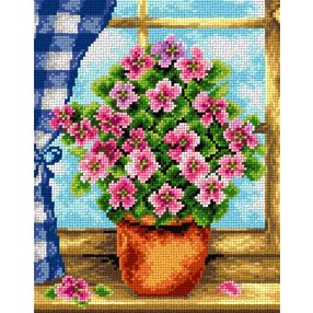 2180H Nyári virágok az ablakban 24x30cm