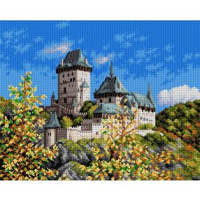 2215M Kastély a hegyen - Karlstejn 40x50cm