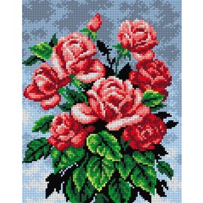 2220H Egy csokor rózsa 24x30cm