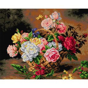 2234M Jules Ferdinand Medard-Rózsák kosárban 40x50cm