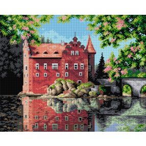 2298M Kastély a vízen-Cervena Lhota 40x50cm