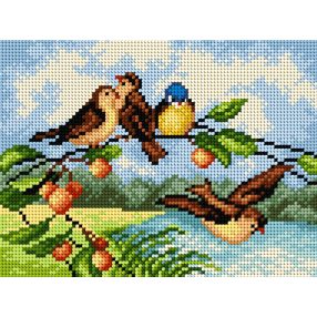 2317F Madarak az ágon 18x24cm