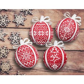 ZU8945 Scandinavian Christmas balls 8 cm