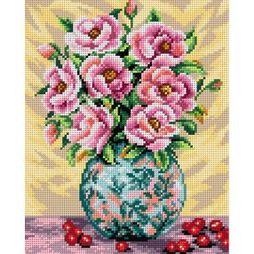 2399H Rózsák színes vázában 24x30cm