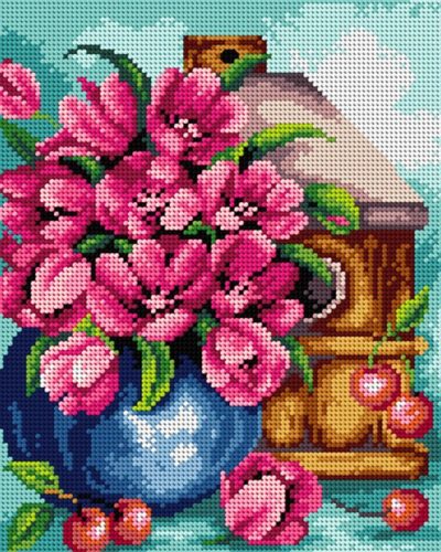 2407H Tulipánok és cseresznyék 24x30cm