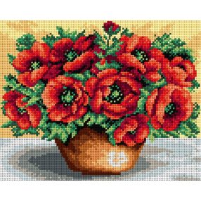 2419H Egy csokor pipacs 24x30cm