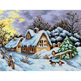 2470J Téli házikó 30x40cm