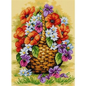2502J Vadvirágok kosárban 30x40cm