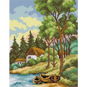 2534H Nyár a tónál 24x30cm