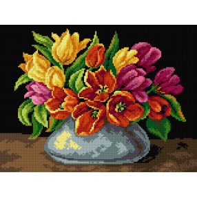 2566J Tavaszi tulipánok 30x40cm