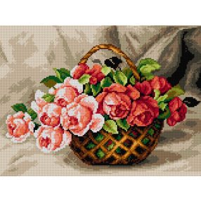 2569J Rózsák kosárban 30x40cm