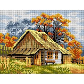 2631J Őszi házikó 30x40cm