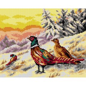 2648H Archibald Thorburn-Fácánok a hóban 24x30