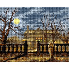 2649H John Atkinson Grimshaw-Holdfényes séta 24x30cm