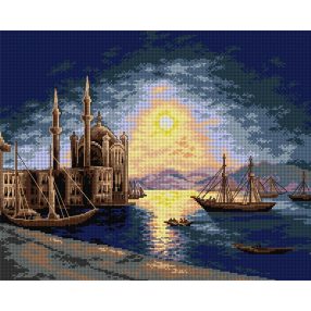 2663M Ivan C. A.-Holdfényes este a  Boszporuszon 40x50cm