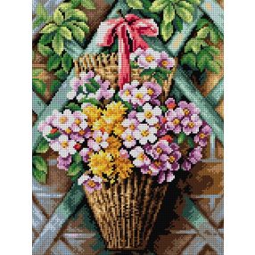 2687J Paul de Longpre-Felakasztott kosár 30x40cm