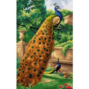 2698R Olaf August Hermansen-Pávák a parkban 45x70cm