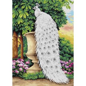 2740R Fehér páva 50x70cm