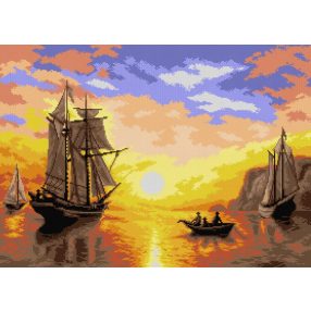 2795R William Bradford-Naplemente Fundy öbölben 50x70 cm