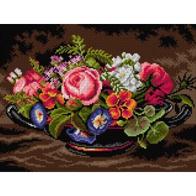 2836J Johan Laurentz J.-Bazsarózsák és hajnalka 30x40cm