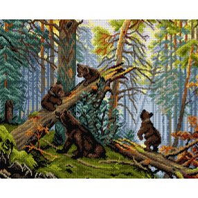   2840M Ivan Shishkin-Reggel a fenyőerdőben (részlet) 40x50cm