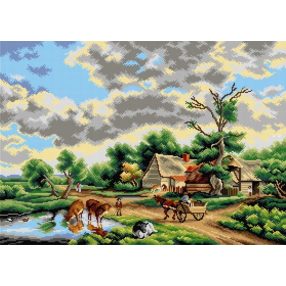 2858R Henry Milbourne - Vidéki táj 50x70cm