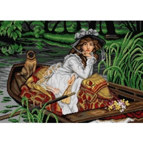 2864R James Tissot - Fiatal hölgy a csónakban 50x70cm