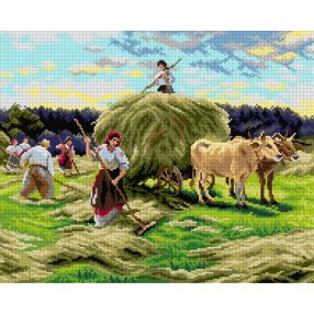 2928M Mykola Pymonenko-Széna begyűjtés (részlet) 40x50cm