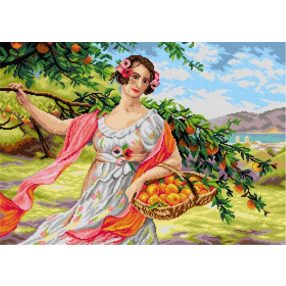   2943R Eugene Auguste Francois D. - Hölgy narancsokkal 50x70cm