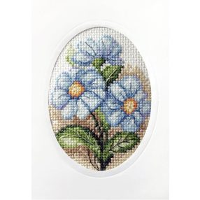 SA6162 Kék virágok - üdvözlőlap 10,5x15 cm