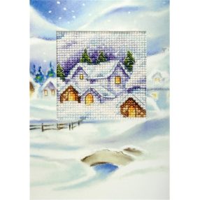 SA6195 Hófedte táj - üdvözlőlap 10,5x15 cm