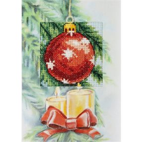 SA6244 Karácsonyi gömb - üdvözlőlap 10,5x15 cm