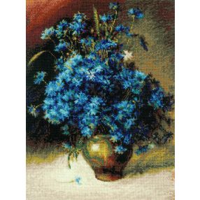 1772 Cornflowers after I. Levitan's Painting 30x40 cm