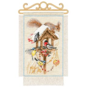 1751 Cottage Garden. Winter 20x30 cm