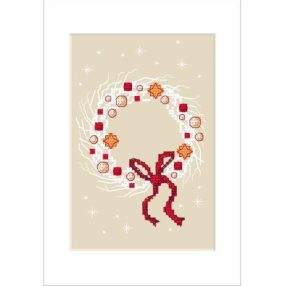 ZU8792 Christmas card - Christmas wreath 15x21 cm
