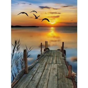 AZ1493 Sunset on the Lake 30x40 cm