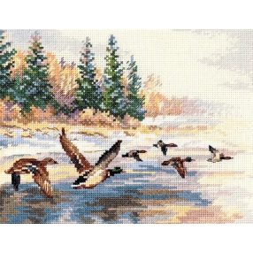 3-27 Flying Ducks 23x17 cm